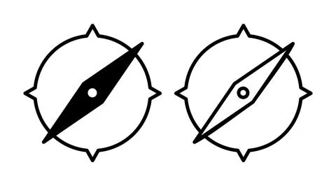 Compass icon vector. navigation icon Stock Illustration