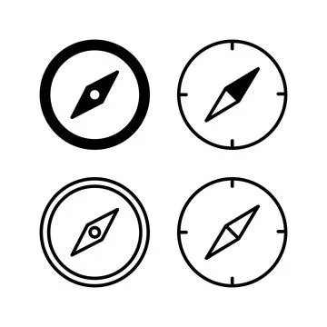 Compass icon vector. navigation icon Stock Illustration