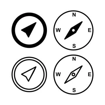 Compass icon vector. navigation icon Stock Illustration