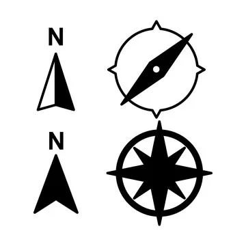 Compass icon vector. navigation icon Stock Illustration