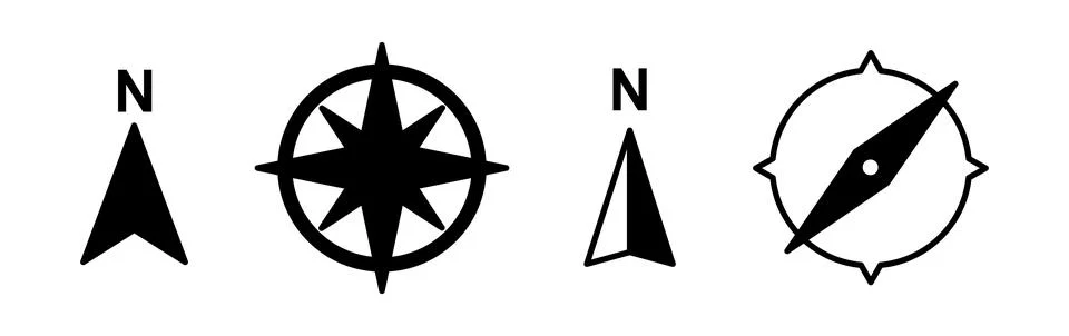 Compass icon vector. navigation icon Stock Illustration