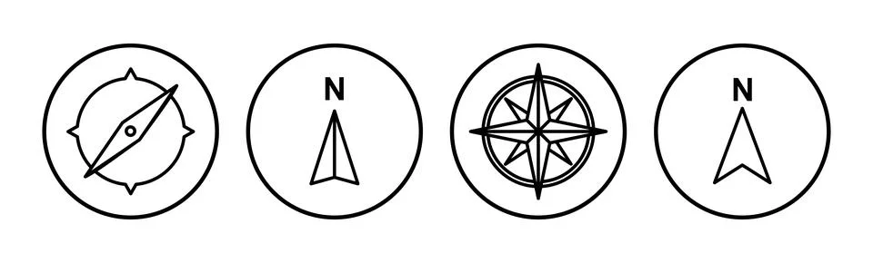 Compass icon vector. navigation icon Stock Illustration