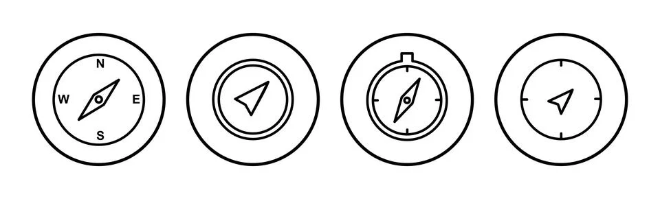 Compass icon vector. navigation icon Stock Illustration