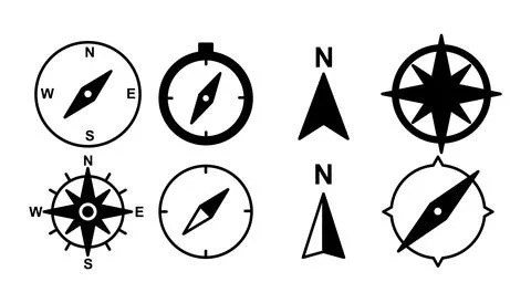 Compass icon vector. navigation icon Stock Illustration