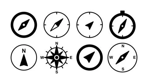 Compass icon vector. navigation icon Stock Illustration