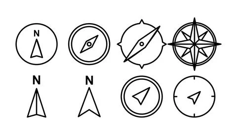 Compass icon vector. navigation icon Stock Illustration