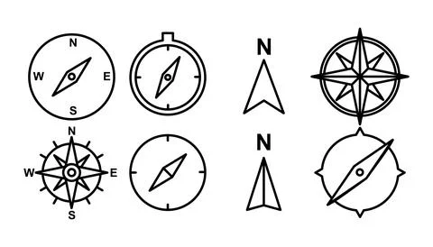 Compass icon vector. navigation icon Stock Illustration