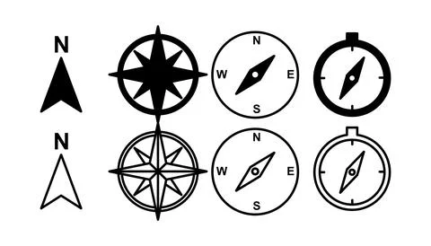 Compass icon vector. navigation icon Stock Illustration