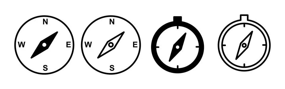 Compass icon vector. navigation icon Stock Illustration