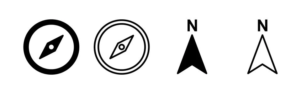 Compass icon vector. navigation icon Stock Illustration