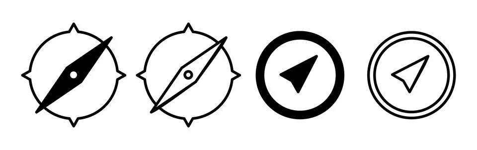 Compass icon vector. navigation icon Stock Illustration