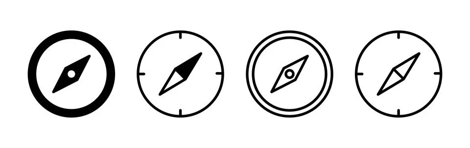 Compass icon vector. navigation icon Stock Illustration