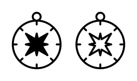 Compass icon vector. navigation icon. arrow compass Stock Illustration
