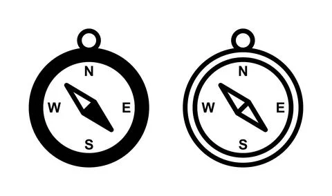 Compass icon vector. navigation icon. arrow compass Stock Illustration