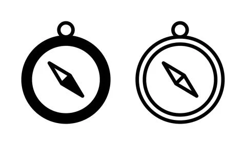 Compass icon vector. navigation icon. arrow compass Stock Illustration