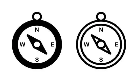Compass icon vector. navigation icon. arrow compass Stock Illustration