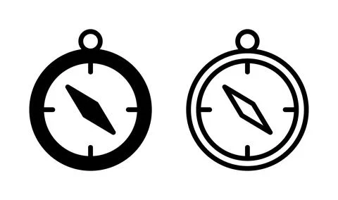 Compass icon vector. navigation icon. arrow compass Stock Illustration