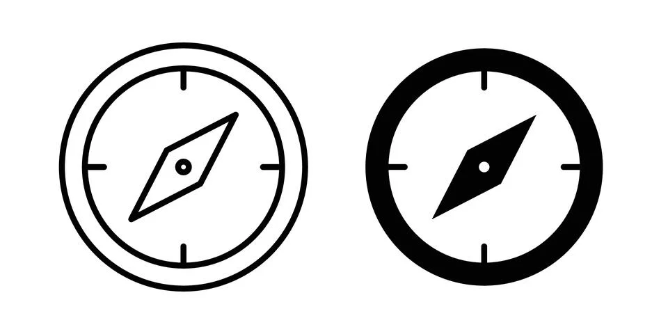 Compass icon vector, symbol, logo illustrations Stock Illustration