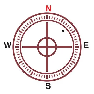 Compass icon vector on white background Stock Illustration