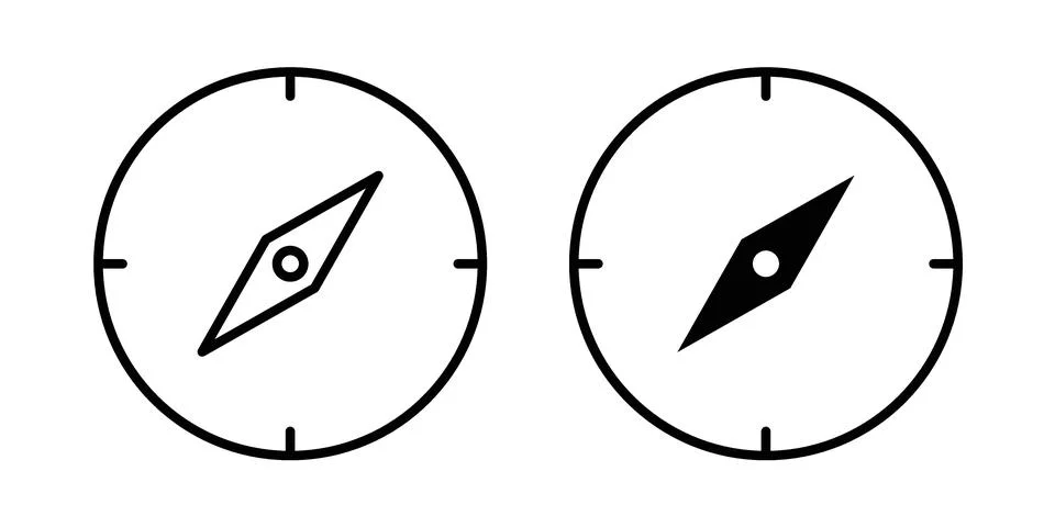 Compass icon for web projects Stock Illustration
