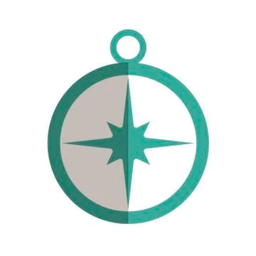 Compass icon on white background. Vector illustration in trendy flat style. EPS Stock Illustration