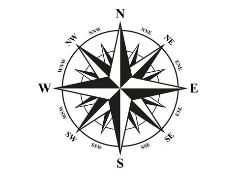 Compass Icon. Wind Rose Stock Illustration