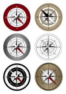 Compass Icons Stock Illustration