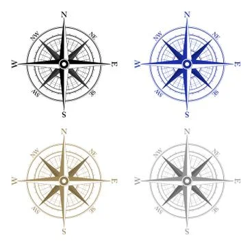 Compass Icons 스톡 일러스트