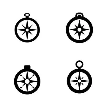 Compass Icons set Stock Illustration