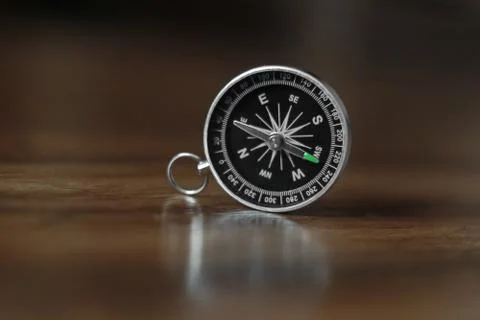 The compass indicates the direction Stock Photos