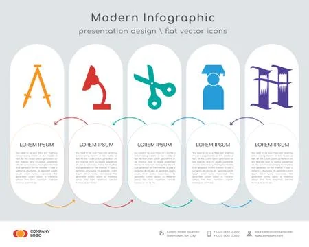Compass infographics design Stock Illustration