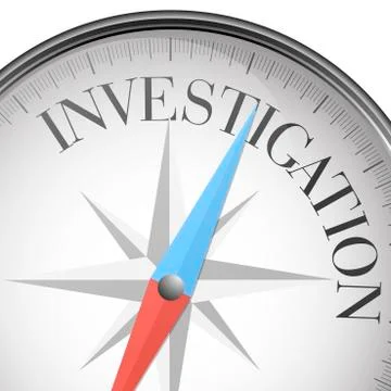 Compass investigation Stock Illustration