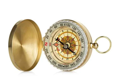 Compass isolated on white background Stock Photos