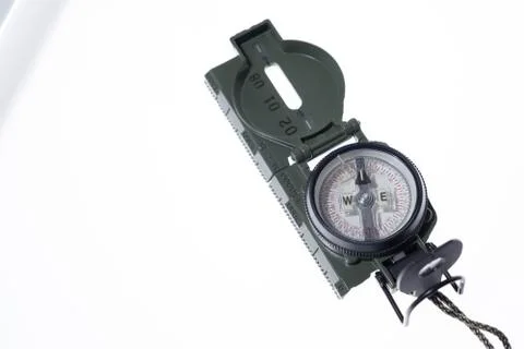 Compass isolated on white background ready for travels survival 写真素材