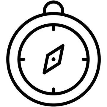 Compass line icon. Navigation technology outline vector sign. Geolocation linear Stock Illustration