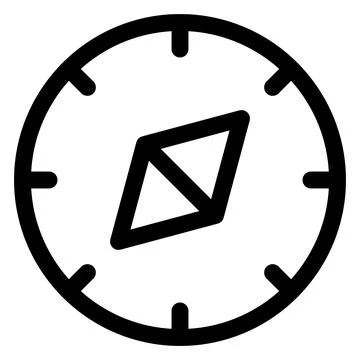 Compass line icon vector illustration isolated on white background Stock Illustration