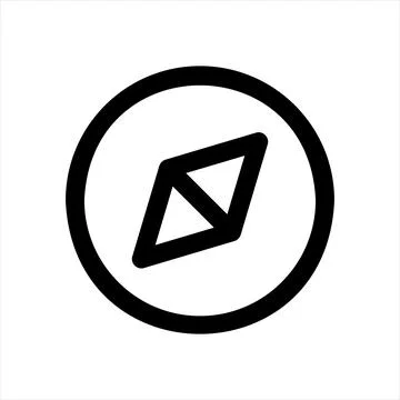 Compass line icon vector illustration isolated on white background Illustrazione stock