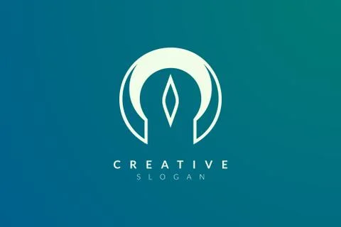 Compass. The logo design is a blend of circles with the direction of the arro Stock Illustration