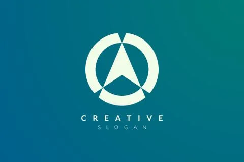 Compass. The logo design is a blend of circles with the direction of the arro Stock Illustration