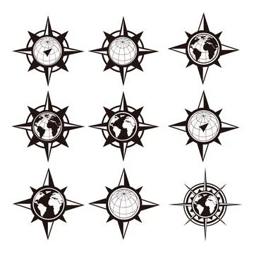 Compass Logo design template Stock Illustration