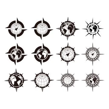 Compass Logo design template Stock Illustration