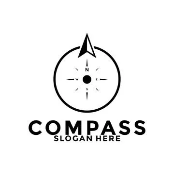 Compass logo design vector, creative compass idea logo icon template Stock Illustration
