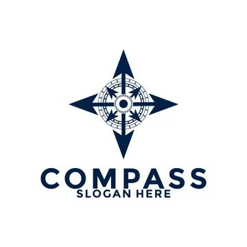 Compass logo design vector, creative idea compass or navigation logo icon t.. イラスト素材