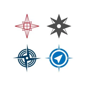 Compass logo icon design concept Stock Illustration