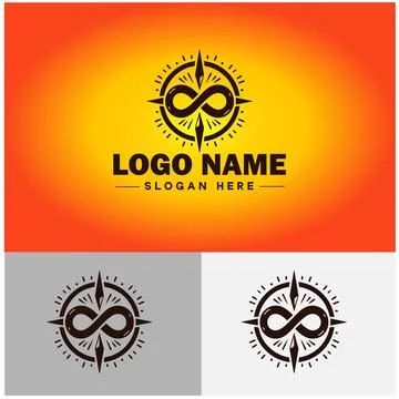 Compass logo icon vector art graphics for business brand app icon direction.. Stock Illustration
