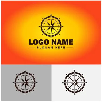 Compass logo icon vector art graphics for business brand app icon direction.. Stock Illustration