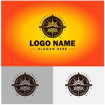 Compass logo icon vector art graphics for business brand app icon direction.. Stock Illustration