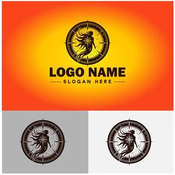 Compass logo icon vector art graphics for business brand app icon direction.. Illustrazione stock