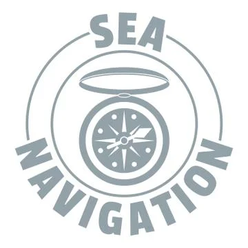Compass logo, simple gray style Stock Illustration