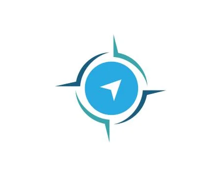 Compass Logo Template vector icon illustration design Illustrazione stock